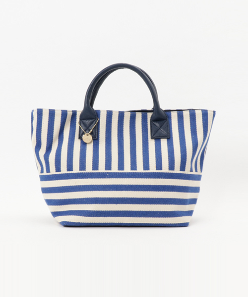 LBC（エルビーシー）の「ストライプコンビトート                   （トートバッグ・レディース・ブルー/ベージュ/ブラック・ONE SIZE）」の12枚目の写真