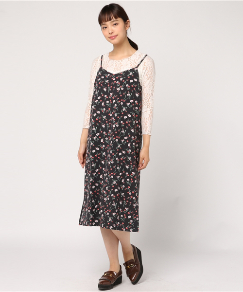 Honeys（ハニーズ）の「ワンピースアンサンブル（ワンピース・レディース・ブラック/カーキ/ピンク/ブルー系その他/ブラック系その他・L/M）」の2枚目の写真