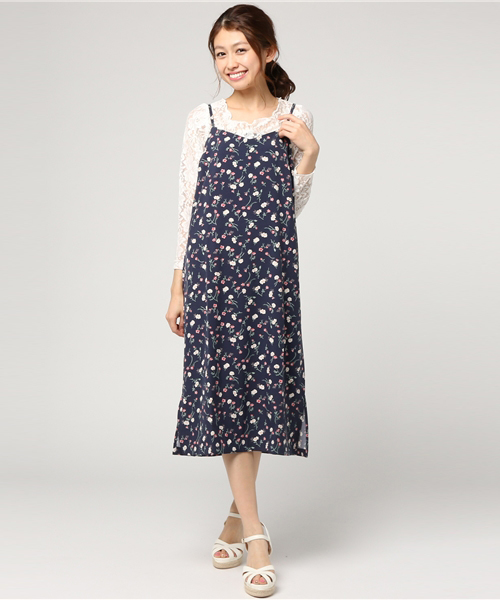 Honeys（ハニーズ）の「ワンピースアンサンブル（ワンピース・レディース・ブラック/カーキ/ピンク/ブルー系その他/ブラック系その他・L/M）」の4枚目の写真