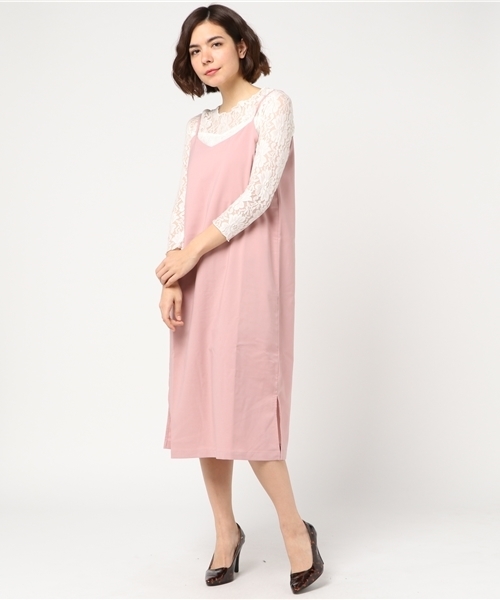 Honeys（ハニーズ）の「ワンピースアンサンブル（ワンピース・レディース・ブラック/カーキ/ピンク/ブルー系その他/ブラック系その他・L/M）」の5枚目の写真