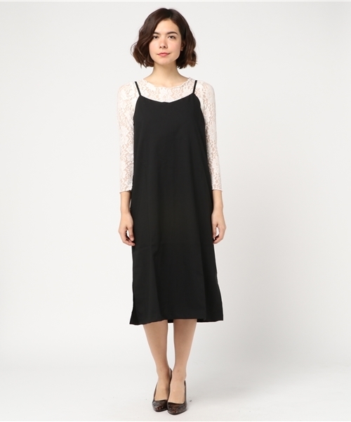 Honeys（ハニーズ）の「ワンピースアンサンブル（ワンピース・レディース・ブラック/カーキ/ピンク/ブルー系その他/ブラック系その他・L/M）」の6枚目の写真