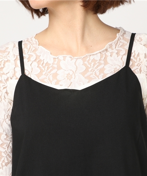 Honeys（ハニーズ）の「ワンピースアンサンブル（ワンピース・レディース・ブラック/カーキ/ピンク/ブルー系その他/ブラック系その他・L/M）」の9枚目の写真