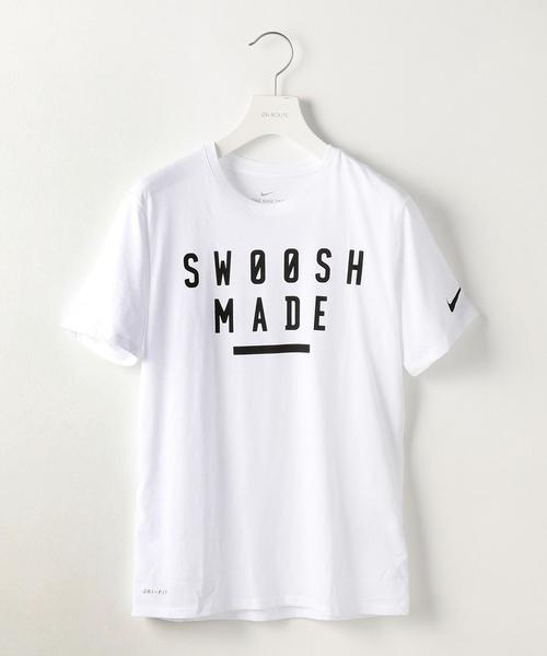 NIKE(ナイキ)の「NIKE(ナイキ) DRI-FIT ドライ SWOOSH MADE Tシャツ(Tシャツ/カットソー・メンズ・グレー/ブラック/ホワイト・SMALL/LARGE/MEDIUM)」の2枚目の写真