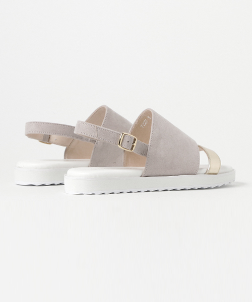 ORiental TRaffic（オリエンタルトラフィック）の「春夏新作★ダブルベルトバックストラップサンダル★7227（サンダル・レディース・グレー/ホワイト/ブラック・LL/S/L/M）」の6枚目の写真