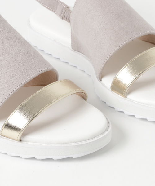 ORiental TRaffic（オリエンタルトラフィック）の「春夏新作★ダブルベルトバックストラップサンダル★7227（サンダル・レディース・グレー/ホワイト/ブラック・LL/S/L/M）」の8枚目の写真