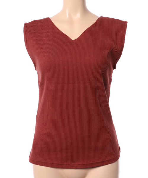 COLONY 2139（コロニートゥーワンスリーナイン）の「C/Puテレコ後Vネックタンクトップス（タンクトップ・レディース・ホワイト/ブラウン/ブラック・FREE）」の9枚目の写真