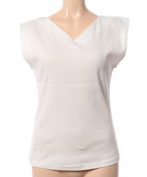 COLONY 2139（コロニートゥーワンスリーナイン）の「C/Puテレコ後Vネックタンクトップス（タンクトップ・レディース・ホワイト/ブラウン/ブラック・FREE）」の10枚目の写真