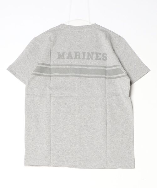 HOUSTON(ヒューストン)の「HOUSTON リフレクトプリントTEE(USMC)(Tシャツ/カットソー・メンズ・ネイビー/グレー・MEDIUM/LARGE/X-LARGE)」の3枚目の写真