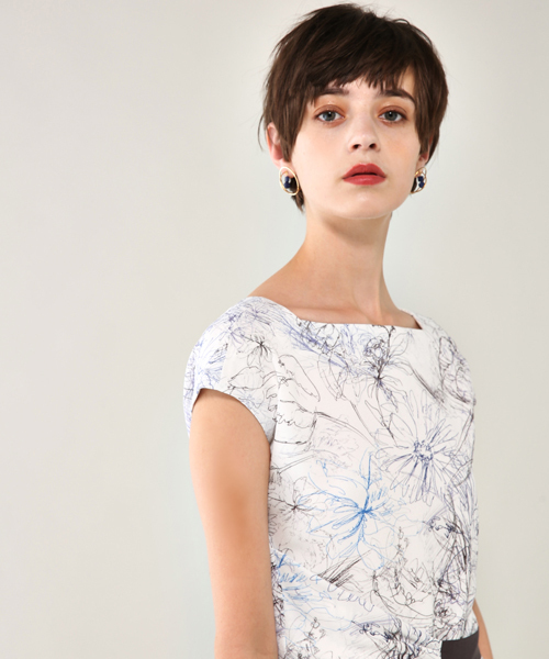 PEGGY LANA(ペギーラナ)の「Painting Floral OP(ワンピース・レディース・ホワイト・1/2)」の4枚目の写真