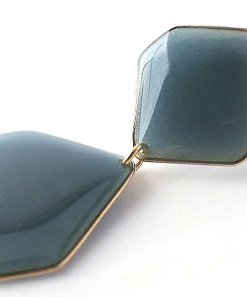 ANEMONE(アネモネ)の「ダブルヘキサゴンのつやつやピアス(ピアス(両耳用)・レディース・ベージュ/ブラウン/ブルー/グリーン/ライトピンク/ライトブラウン/パープル/グレー/エメラルド・FREE)」の17枚目の写真