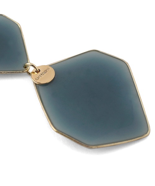 ANEMONE(アネモネ)の「ダブルヘキサゴンのつやつやピアス(ピアス(両耳用)・レディース・ベージュ/ブラウン/ブルー/グリーン/ライトピンク/ライトブラウン/パープル/グレー/エメラルド・FREE)」の15枚目の写真