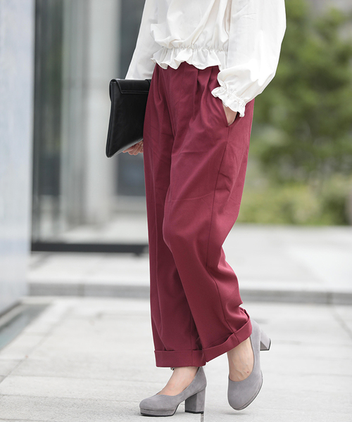 WEGO(ウィゴー)の「WEGO/ペグトップパンツ(その他パンツ・レディース・ブラック/ダークグリーン/ワイン・SMALL/LARGE/MEDIUM)」の9枚目の写真