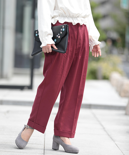 WEGO(ウィゴー)の「WEGO/ペグトップパンツ(その他パンツ・レディース・ブラック/ダークグリーン/ワイン・SMALL/LARGE/MEDIUM)」の10枚目の写真