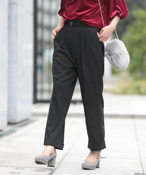 WEGO(ウィゴー)の「WEGO/ペグトップパンツ(その他パンツ・レディース・ブラック/ダークグリーン/ワイン・SMALL/LARGE/MEDIUM)」の11枚目の写真