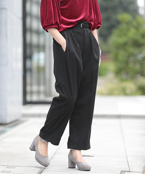 WEGO(ウィゴー)の「WEGO/ペグトップパンツ(その他パンツ・レディース・ブラック/ダークグリーン/ワイン・SMALL/LARGE/MEDIUM)」の12枚目の写真