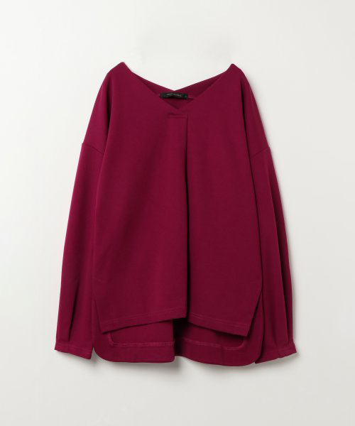 VENCEEXCHANGE（ヴァンスエクスチェンジ）の「ツイル風カットソープルオーバー                    （Tシャツ/カットソー・レディース・オフホワイト/ブラック/ネイビー/パープル・MEDIUM）」の4枚目の写真