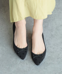 SESTO | 屈曲アウトソール＆ふわふわ低反発インソール！ヒールアップできるバレエシューズ/ポインテッドトゥローヒールパンプス(バレエシューズ)