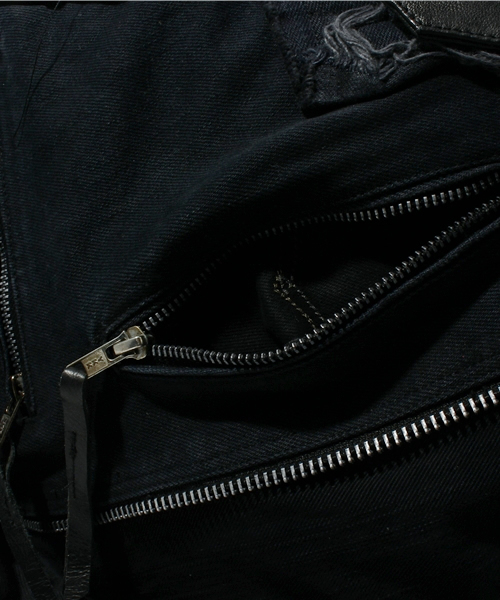 MIDWEST（ミッドウエスト）の「VINTI  ANDREWS バイカートート（トートバッグ・メンズ・ブラック/ブルー・FREE）」の4枚目の写真