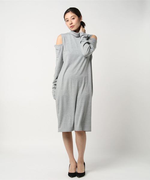 SPIRALGIRL（スパイラルガール）の「★カットオープンショルダーワンピース（ワンピース・レディース・ブラック/その他/杢グレー・FREE）」の7枚目の写真
