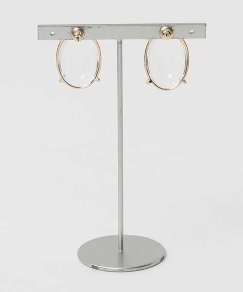 RIVE DROITE（リヴドロワ）の「オーバルガラスピアス（ピアス（両耳用）・レディース・ゴールド・FREE）」の2枚目の写真