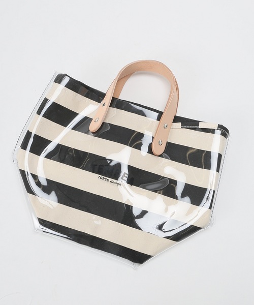 TEMBEA（テンベア）の「【TEMBEA /テンベア】WEB限定 JS別注ボーダー柄 トート（トートバッグ・レディース・ブラック/レッド・FREE）」の12枚目の写真