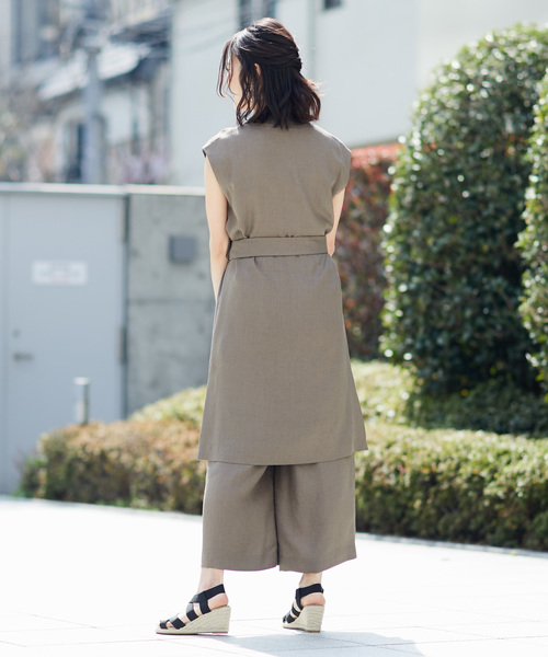 RIVE DROITE（リヴドロワ）の「リネンライクワイドパンツ（その他パンツ・レディース・ベージュ/カーキ/バイオレット・SMALL/MEDIUM）」の21枚目の写真