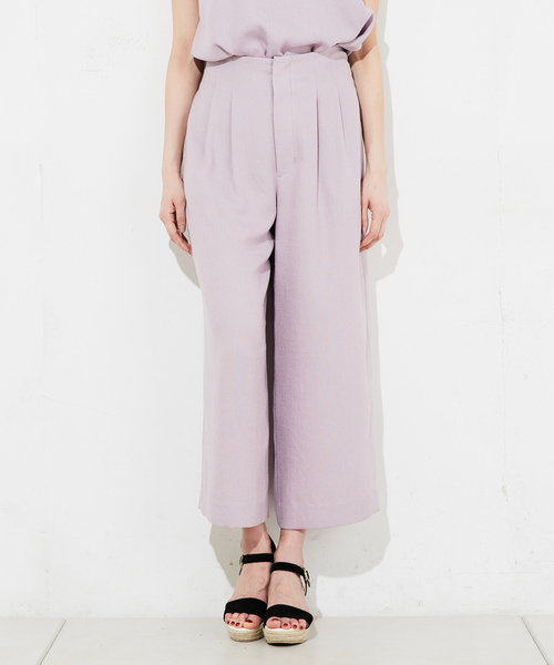 RIVE DROITE（リヴドロワ）の「リネンライクワイドパンツ（その他パンツ・レディース・ベージュ/カーキ/バイオレット・SMALL/MEDIUM）」の5枚目の写真