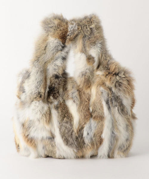 Vincent Pradier（ヴァンサンプラディエ）の「VINCENT PLADIER NFC FUR バッグ ◆（トートバッグ・レディース・ブラック/ベージュ・FREE）」の6枚目の写真