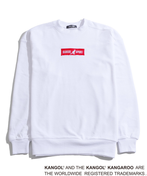 KANGOL（カンゴール）の「∴WEGO/KANGOL SPORT別注BOXロゴスウェット（スウェット・レディース・ホワイト/ブラック・FREE）」の3枚目の写真