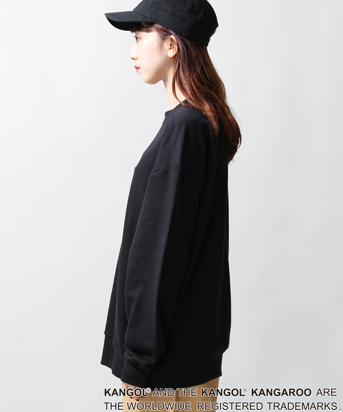 KANGOL（カンゴール）の「∴WEGO/KANGOL SPORT別注BOXロゴスウェット（スウェット・レディース・ホワイト/ブラック・FREE）」の8枚目の写真