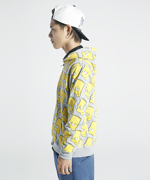 WEGO（ウィゴー）の「∴WEGO/the　SimpsonsZIPパーカー（パーカー・メンズ・ブラック/杢グレー・MEDIUM/LARGE）」の7枚目の写真