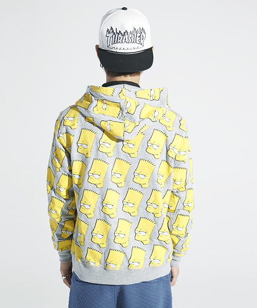 WEGO（ウィゴー）の「∴WEGO/the　SimpsonsZIPパーカー（パーカー・メンズ・ブラック/杢グレー・MEDIUM/LARGE）」の8枚目の写真