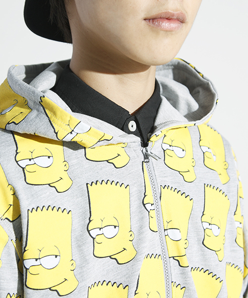 WEGO（ウィゴー）の「∴WEGO/the　SimpsonsZIPパーカー（パーカー・メンズ・ブラック/杢グレー・MEDIUM/LARGE）」の9枚目の写真