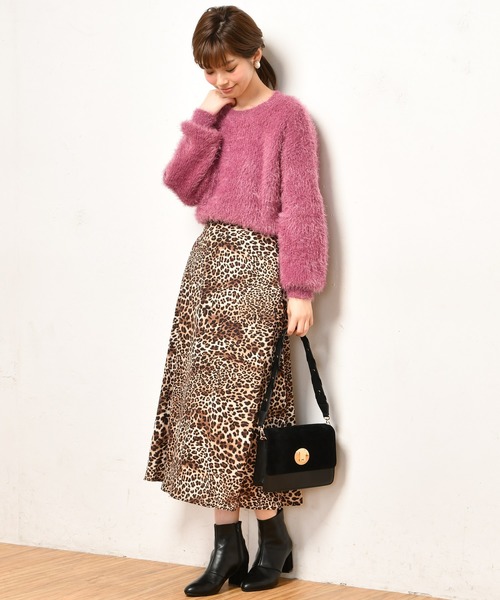 natural couture(ナチュラルクチュール)の「ヒョウ柄&小花ロングフレアスカート(スカート・レディース・ネイビー/グリーン/ブラウン系その他/ベージュ系その他・FREE)」の17枚目の写真