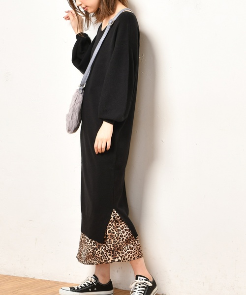 natural couture(ナチュラルクチュール)の「ヒョウ柄&小花ロングフレアスカート(スカート・レディース・ネイビー/グリーン/ブラウン系その他/ベージュ系その他・FREE)」の14枚目の写真