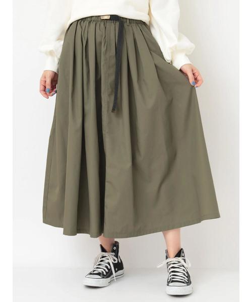 earth music&ecology（アースミュージックアンドエコロジー）の「・ベルト付きカラースカート ●（スカート・レディース・ブラック/カーキ/ライトブラウン/ダークパープル/マスタード/ダークブルー・FREE）」の22枚目の写真