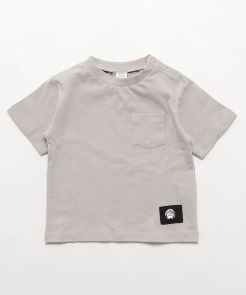 ZERO standerd(ゼロスタンダード)の「ZERO standerd/ゼロスタンダード ビッグTシャツ(Tシャツ/カットソー・キッズ・オフホワイト/ピンク/ベージュ/チャコールグレー/ブラック/グレー/ブラウン/パープル/サックスブルー/カーキ・80cm/90cm/95㎝/100cm/110cm/120cm/130cm/140cm/150cm/160cm/95cm)」の4枚目の写真