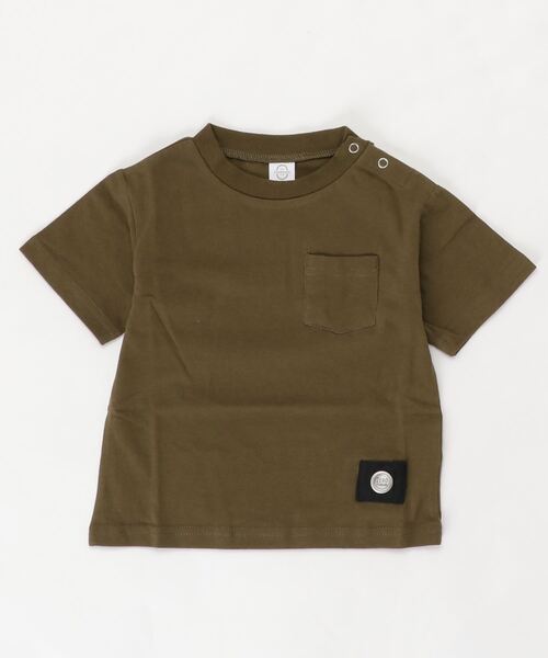 ZERO standerd(ゼロスタンダード)の「ZERO standerd/ゼロスタンダード ビッグTシャツ(Tシャツ/カットソー・キッズ・オフホワイト/ピンク/ベージュ/チャコールグレー/ブラック/グレー/ブラウン/パープル/サックスブルー/カーキ・80cm/90cm/95㎝/100cm/110cm/120cm/130cm/140cm/150cm/160cm/95cm)」の7枚目の写真