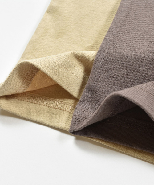 ZERO standerd(ゼロスタンダード)の「ZERO standerd/ゼロスタンダード ビッグTシャツ(Tシャツ/カットソー・キッズ・オフホワイト/ピンク/ベージュ/チャコールグレー/ブラック/グレー/ブラウン/パープル/サックスブルー/カーキ・80cm/90cm/95㎝/100cm/110cm/120cm/130cm/140cm/150cm/160cm/95cm)」の13枚目の写真