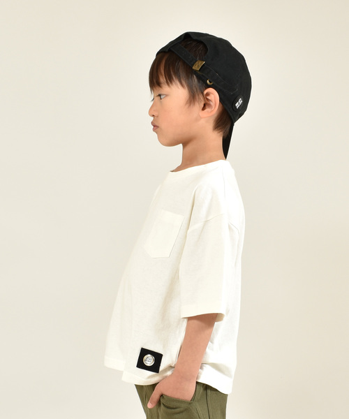 ZERO standerd(ゼロスタンダード)の「ZERO standerd/ゼロスタンダード ビッグTシャツ(Tシャツ/カットソー・キッズ・オフホワイト/ピンク/ベージュ/チャコールグレー/ブラック/グレー/ブラウン/パープル/サックスブルー/カーキ・80cm/90cm/95㎝/100cm/110cm/120cm/130cm/140cm/150cm/160cm/95cm)」の21枚目の写真