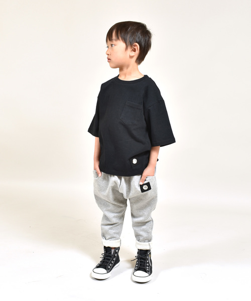 ZERO standerd(ゼロスタンダード)の「ZERO standerd/ゼロスタンダード ビッグTシャツ(Tシャツ/カットソー・キッズ・オフホワイト/ピンク/ベージュ/チャコールグレー/ブラック/グレー/ブラウン/パープル/サックスブルー/カーキ・80cm/90cm/95㎝/100cm/110cm/120cm/130cm/140cm/150cm/160cm/95cm)」の22枚目の写真