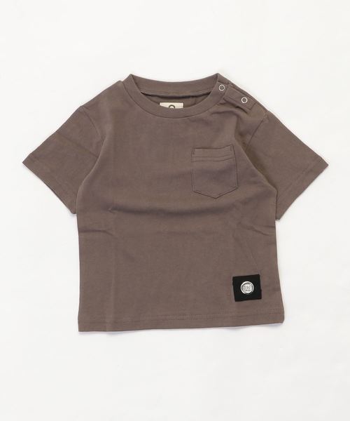 ZERO standerd(ゼロスタンダード)の「ZERO standerd/ゼロスタンダード ビッグTシャツ(Tシャツ/カットソー・キッズ・オフホワイト/ピンク/ベージュ/チャコールグレー/ブラック/グレー/ブラウン/パープル/サックスブルー/カーキ・80cm/90cm/95㎝/100cm/110cm/120cm/130cm/140cm/150cm/160cm/95cm)」の18枚目の写真