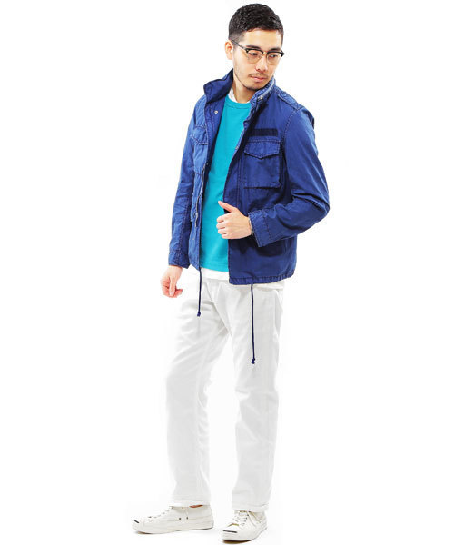 BEAMS PLUS（ビームスプラス）の「BEAMS PLUS / ストレッチ ピケパンツ (レギュラー)（その他パンツ・メンズ・ホワイト/オフホワイト/ベージュ/ネイビー・LARGE/SMALL/X-LARGE/X-SMALL/MEDIUM）」の17枚目の写真