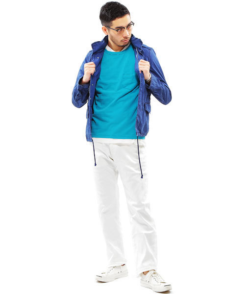 BEAMS PLUS（ビームスプラス）の「BEAMS PLUS / ストレッチ ピケパンツ (レギュラー)（その他パンツ・メンズ・ホワイト/オフホワイト/ベージュ/ネイビー・LARGE/SMALL/X-LARGE/X-SMALL/MEDIUM）」の18枚目の写真