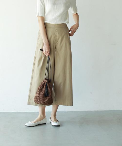 coen（コーエン）の「ペーパータッセル巾着バッグ（ショルダーバッグ・レディース・パープル/ナチュラル/モカ・FREE）」の4枚目の写真