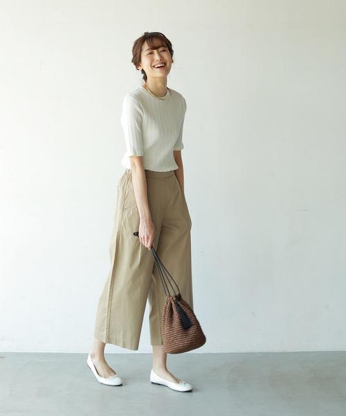 coen（コーエン）の「ペーパータッセル巾着バッグ（ショルダーバッグ・レディース・パープル/ナチュラル/モカ・FREE）」の5枚目の写真