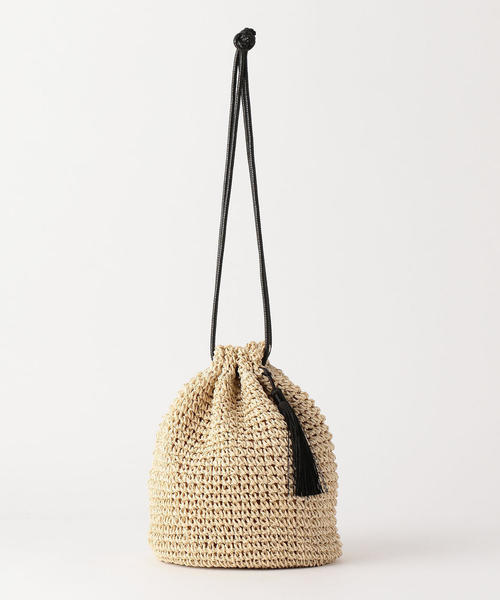 coen（コーエン）の「ペーパータッセル巾着バッグ（ショルダーバッグ・レディース・パープル/ナチュラル/モカ・FREE）」の19枚目の写真