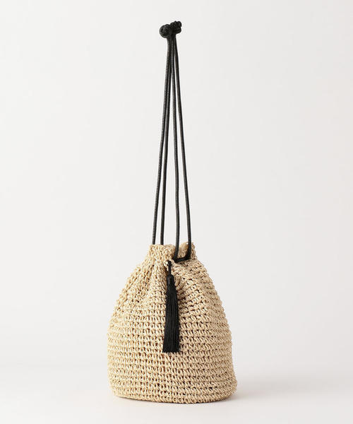 coen（コーエン）の「ペーパータッセル巾着バッグ（ショルダーバッグ・レディース・パープル/ナチュラル/モカ・FREE）」の20枚目の写真