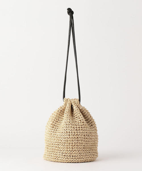 coen（コーエン）の「ペーパータッセル巾着バッグ（ショルダーバッグ・レディース・パープル/ナチュラル/モカ・FREE）」の13枚目の写真