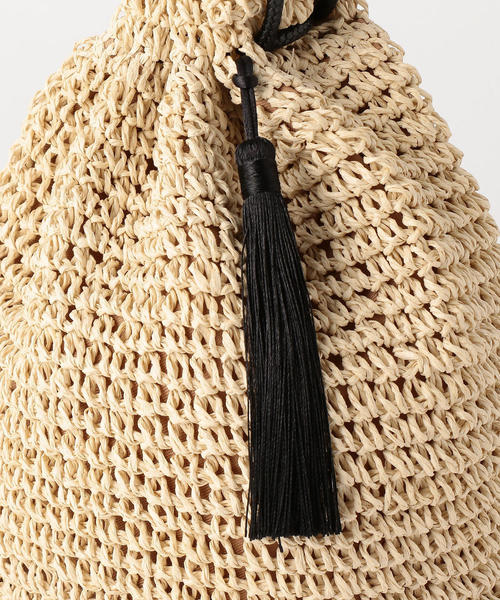 coen（コーエン）の「ペーパータッセル巾着バッグ（ショルダーバッグ・レディース・パープル/ナチュラル/モカ・FREE）」の15枚目の写真